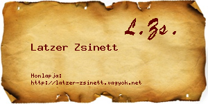 Latzer Zsinett névjegykártya